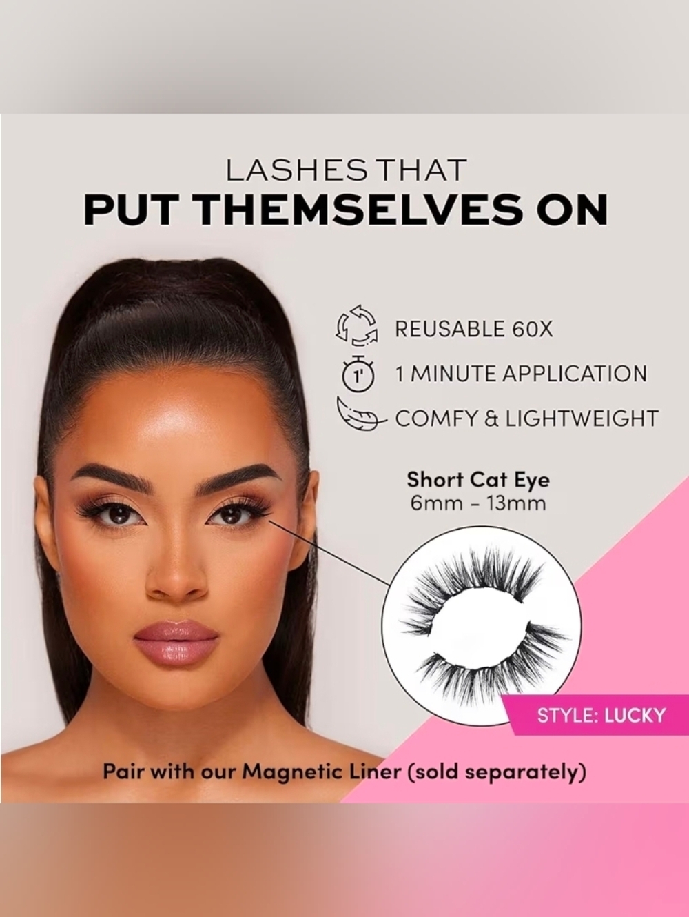 Glamnetic Magnetic Lashes Lucky NEW
